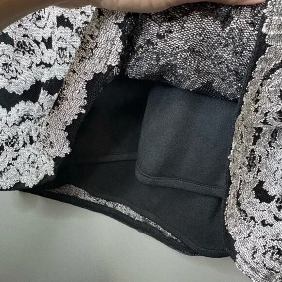 JS Boutique 2X Black & White Lace 2-Piece Set Tank & Cardigan Elegant Plus Size - Picture 5 of 9